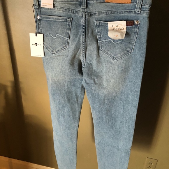 💙Kids 7 for all mankind cropped jeans size 14 luxe vintage - Picture 5 of 10